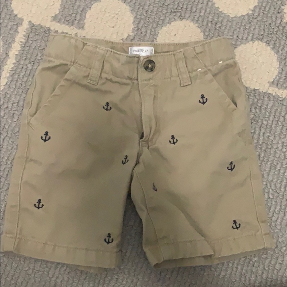 Gymboree boys 3t khaki with navy anchors